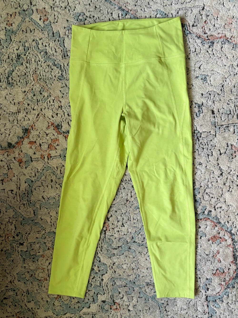 girlfriend collective Neon Lime High-Rise Leggings